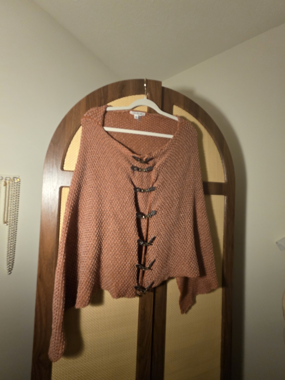 Simply Noelle Rust Toggle Knit Cardigan